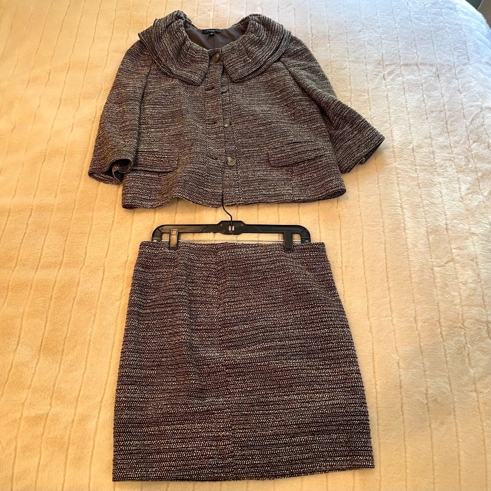 Two piece Anne Taylor suit, grey tweed